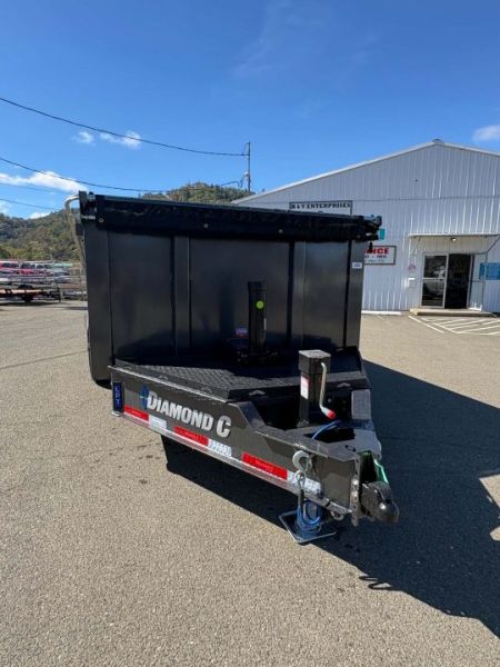 New SALE! 15500 GVWR 44" SIDES DUMP TRAILER 2027 Diamond C LPT207 82X14 LITHIUM BATTERY CARBON METALLIC GRAY