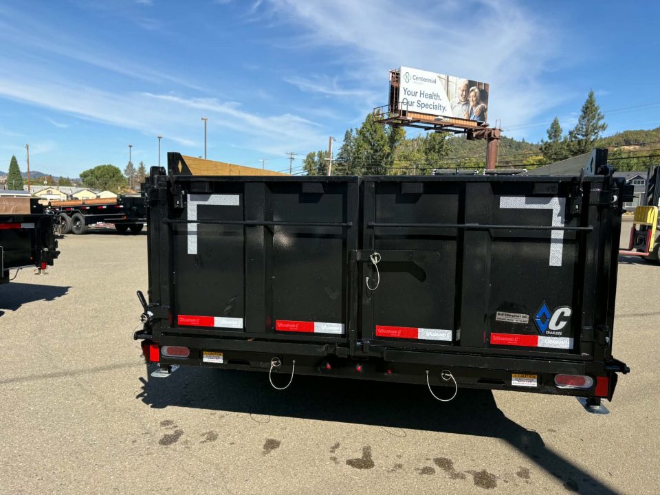 New SALE! 15500 GVWR DUMP TRAILER 32" SIDES LITHIUM UPGRADE 2027 Diamond C LPT207 82X14 LOW PROFILE ONYX BLACK