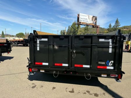 New SALE! 15500 GVWR DUMP TRAILER 32" SIDES LITHIUM UPGRADE 2027 Diamond C LPT207 82X14 LOW PROFILE ONYX BLACK