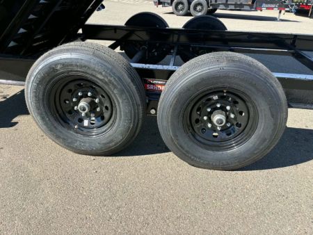 New SALE! 15500 GVWR DUMP TRAILER 32" SIDES LITHIUM UPGRADE 2027 Diamond C LPT207 82X14 LOW PROFILE ONYX BLACK