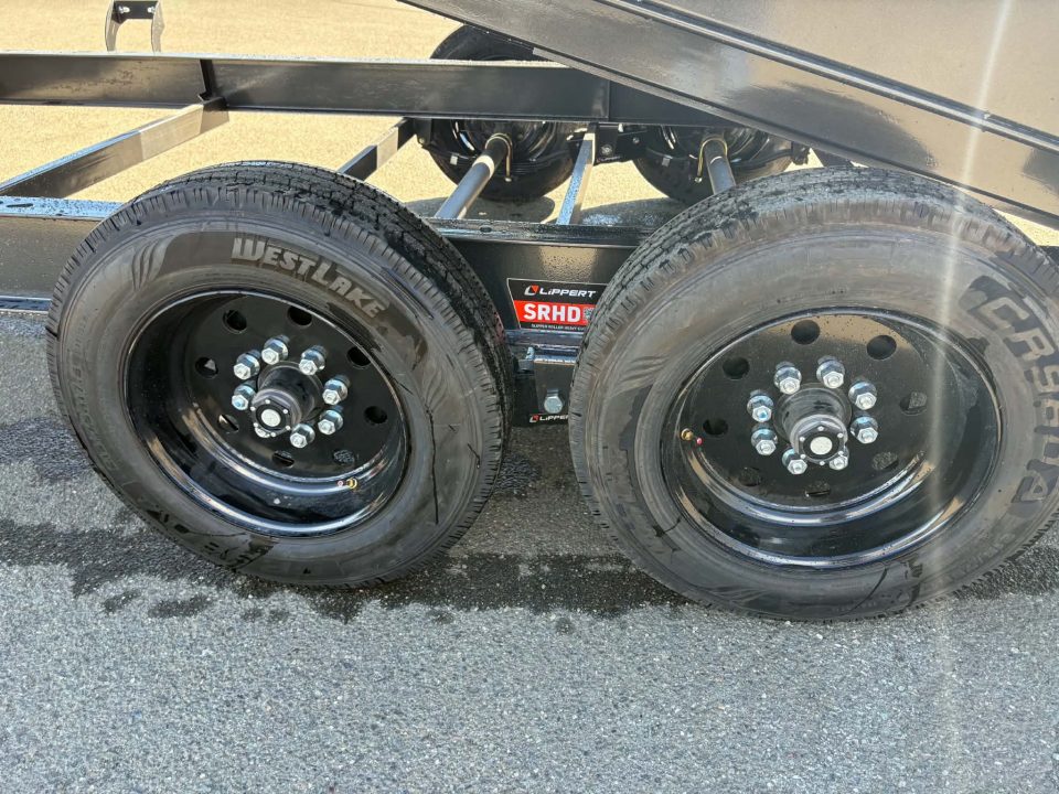 New SALE! 15500 GVWR DUMP TRAILER 2027 Diamond C LPT207 82X14 LOW PROFILE SOLAR TIRE UPGRADE CARBON METALLIC