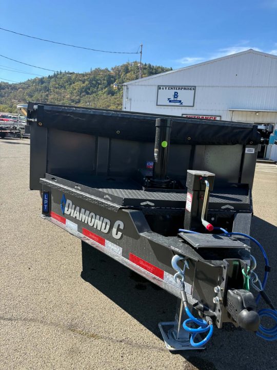 New SALE! 15500 GVWR DUMP TRAILER 2027 Diamond C LPT207 82X14 LOW PROFILE SOLAR TIRE UPGRADE CARBON METALLIC