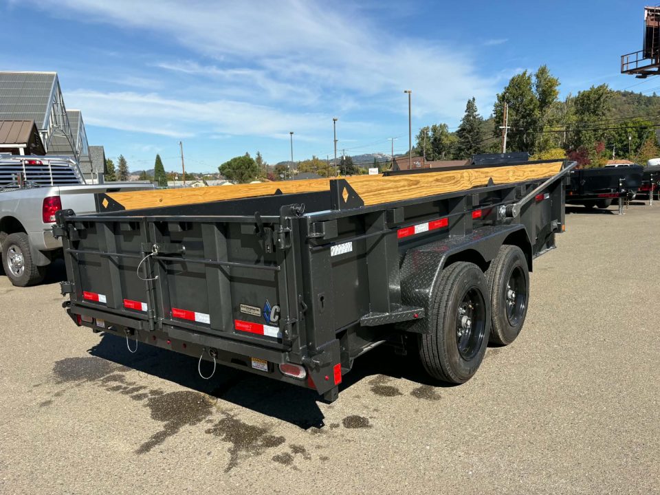 New SALE! 15500 GVWR DUMP TRAILER 2027 Diamond C LPT207 82X14 LOW PROFILE SOLAR TIRE UPGRADE CARBON METALLIC