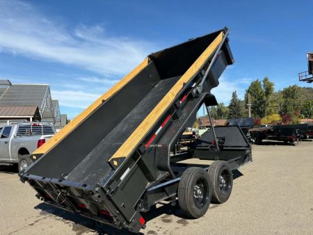 New SALE! 15500 GVWR DUMP TRAILER 2027 Diamond C LPT207 82X14 LOW PROFILE SOLAR TIRE UPGRADE CARBON METALLIC