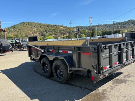 New SALE! 15500 GVWR DUMP TRAILER 2027 Diamond C LPT207 82X14 LOW PROFILE SOLAR TIRE UPGRADE CARBON METALLIC
