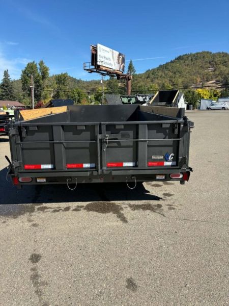 New SALE! 15500 GVWR DUMP TRAILER 2027 Diamond C LPT207 82X14 LOW PROFILE SOLAR TIRE UPGRADE CARBON METALLIC