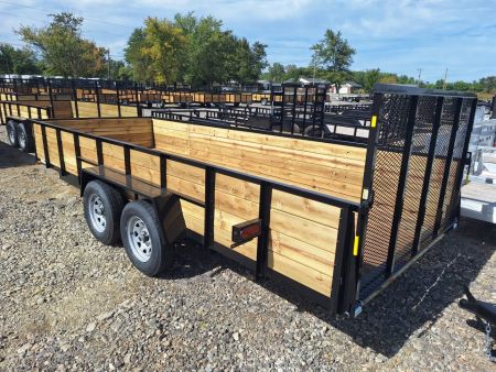 New 2027 AMO 82x18 Utility Trailer W/Led Lights and Spring Assist Gate