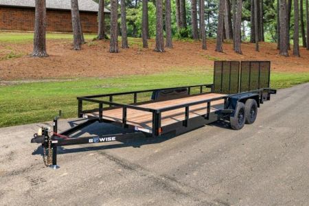 New 2027 BWise 7x14 Utility Trailer w/ Split Landscape Gate