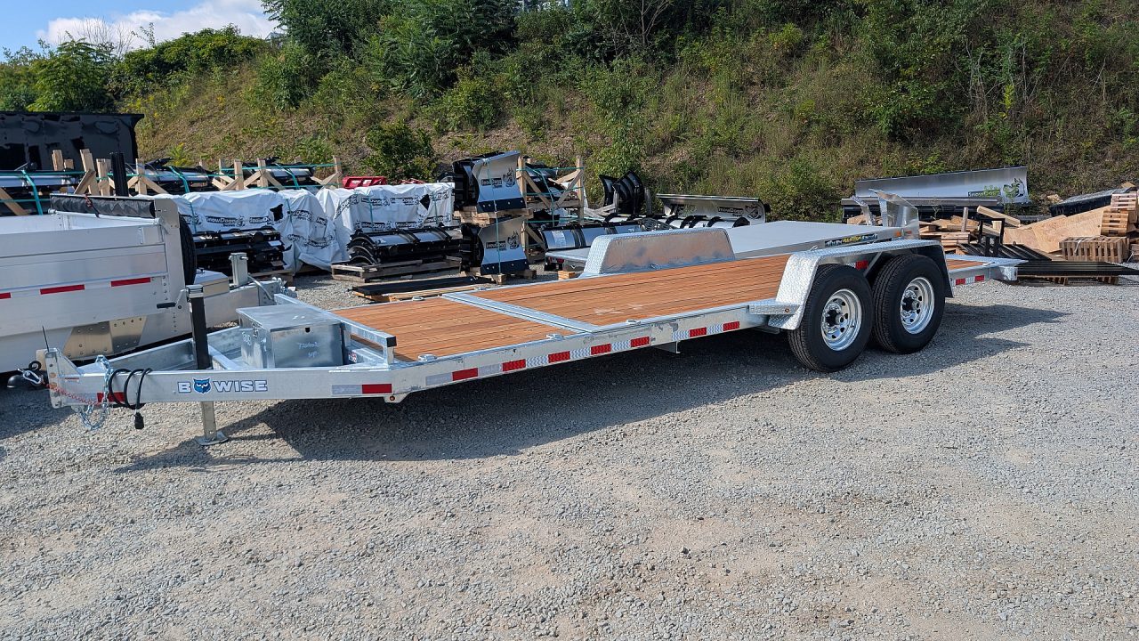 New 2027 BWise 20' HD (4+16) Lo Pro GALVANIZED Power Split Equipment Tilt Trailer