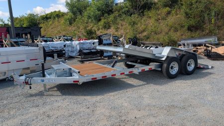 New 2027 BWise 20' HD (4+16) Lo Pro GALVANIZED Power Split Equipment Tilt Trailer