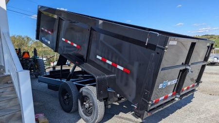 New 2027 BWise 6'9" x 16 Lo Pro Equipment Dump w/ 44" High Fixed Sides