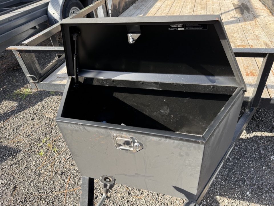 Used 2021 Triple Crown Trailers 7 x 14 Tandem Axle ATV Utility Trailer with 2 5' Removable Side Load ATV Ramps Utility Trailer
