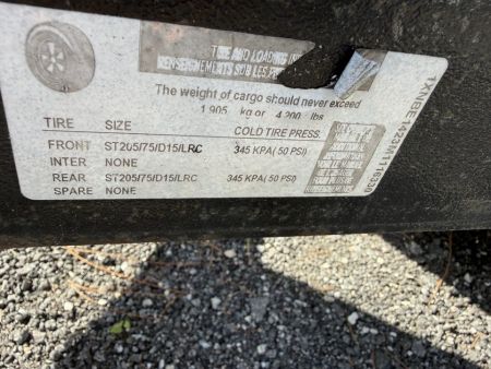 Used 2021 Triple Crown Trailers 7 x 14 Tandem Axle ATV Utility Trailer with 2 5' Removable Side Load ATV Ramps Utility Trailer