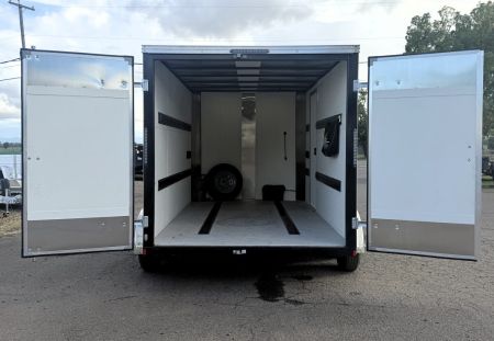 Used 2022 Mirage Trailers 7X12 Enclosed Cargo / Enclosed Trailer w/ 110 outlet & LED lights
