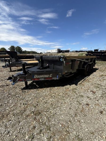 New 2027 Diamond C LPT 207 16’ Dump Trailer, PACESETTER EDITION, HYD JACK, HEAVY FENDERS, LONG ARM TARP, 15.5K GVWR