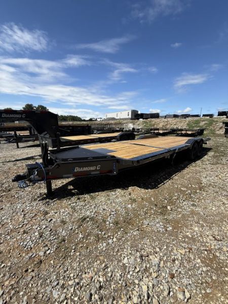 New 2027 Diamond C HXD 210 24’ Tilt Trailer, 23K GVWR, HYD JACK, ABS BRAKES, POWER TILT, LITHIUM BATTERY, DRIVER OVER FENDERS