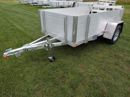 New 2027 Mission MU54X8AR 2.0 Landscape Trailer 2200 LB. GVW, 24 INCH SOLID SIDES, 4 D-RINGS, REAR BIFOLD TAILGATE, ALUMINUM WHEELS, NEW