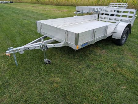 New 2027 Mission MU72X12AR 2.0 Landscape Trailer 2990 LB. GVW, 12 INCH SOLID SIDES, BIFOLD REAR TAILGATE, ALUMINUM WHEELS, NEW