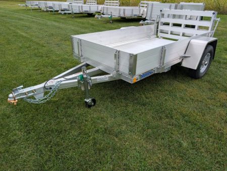New 2027 Mission MU54X84AR 2.0 Landscape Trailer 2200 LB. GVW, 12 INCH SOLID SIDES, BIFOLD REAR GATE, ALUMINUM WHEELS, NEW