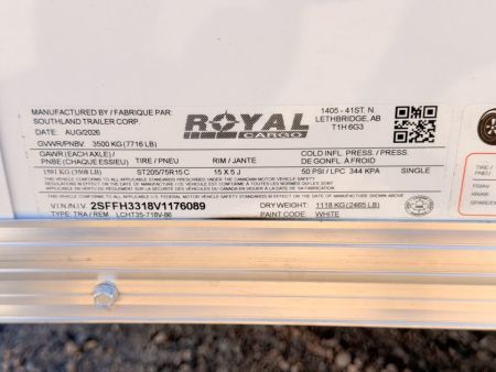 New 2027 Royal Cargo Trailers 7-16-1.5V Enclosed 7K GVWR