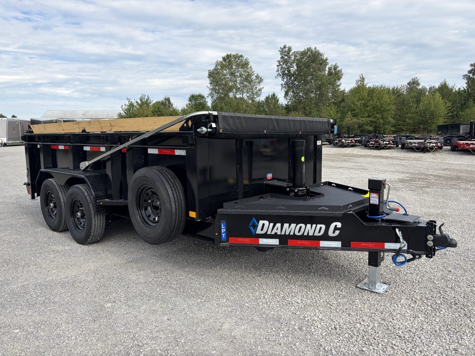 New 2027 Diamond C Trailers LPT207L14X82 (82" X 14') 15.5K Telescopic Dump Trailer 32" Sides