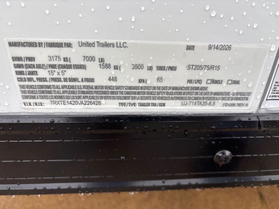 New 2027 United Trailers UJ-714TA35-8.5 Cargo / Enclosed Trailer