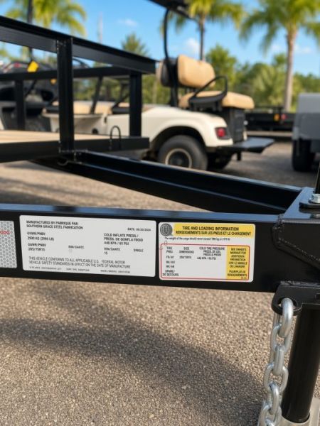 New 2026 Southern Grace Steel Fabrication 7x12 Utility Trailer with Mesh Back Gate with 2990 GVWR