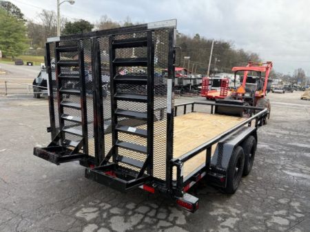 New Load Trail Utility 83x16 10K 5' HD Split Gate & Tool Box