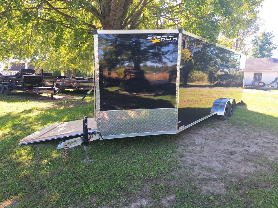New 7X29 Stealth Trailers 4 place Snowmobile Trailer Aluminum