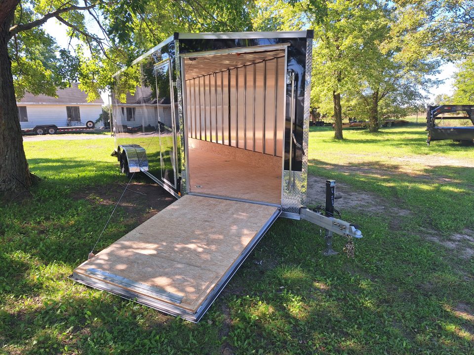 New 7X29 Stealth Trailers 4 place Snowmobile Trailer Aluminum
