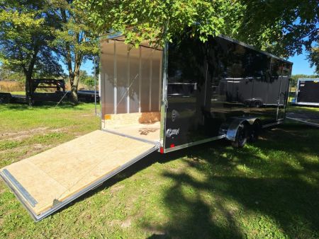 New 7X29 Stealth Trailers 4 place Snowmobile Trailer Aluminum