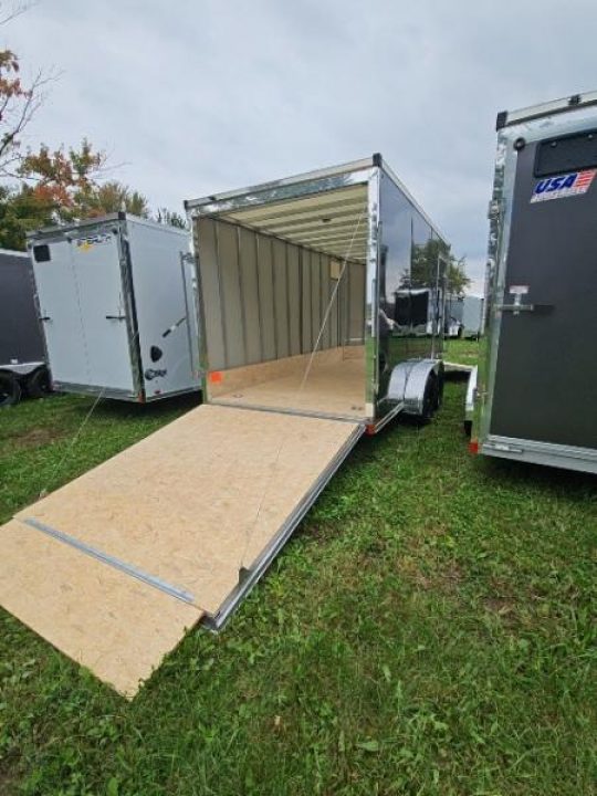 New 7X19 Stealth Trailer 2 place Snowmobile Trailer Aluminum Frame