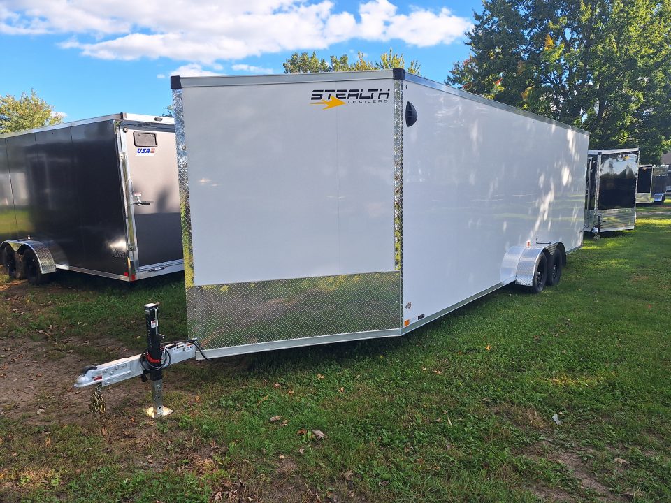 New 7X29 Stealth Trailers 4 place Snowmobile Trailer Aluminum