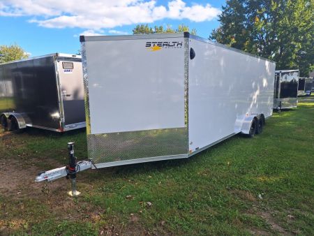 New 7X29 Stealth Trailers 4 place Snowmobile Trailer Aluminum