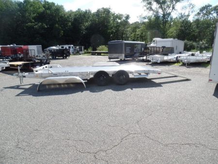 New 2027 ALCOM Open ECO-7X18 Aluminum with Aluminum Deck Car Hauler