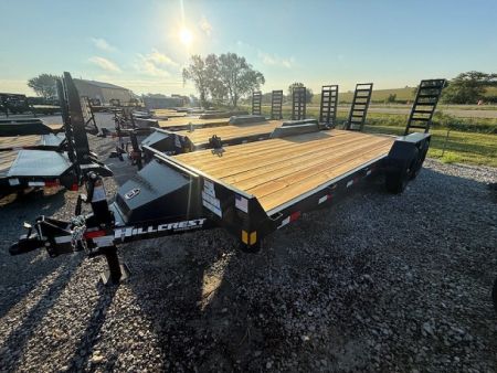 New 2027 Hillcrest Black-Grey 82"x18'+2' 15.4k Equipment Trailer
