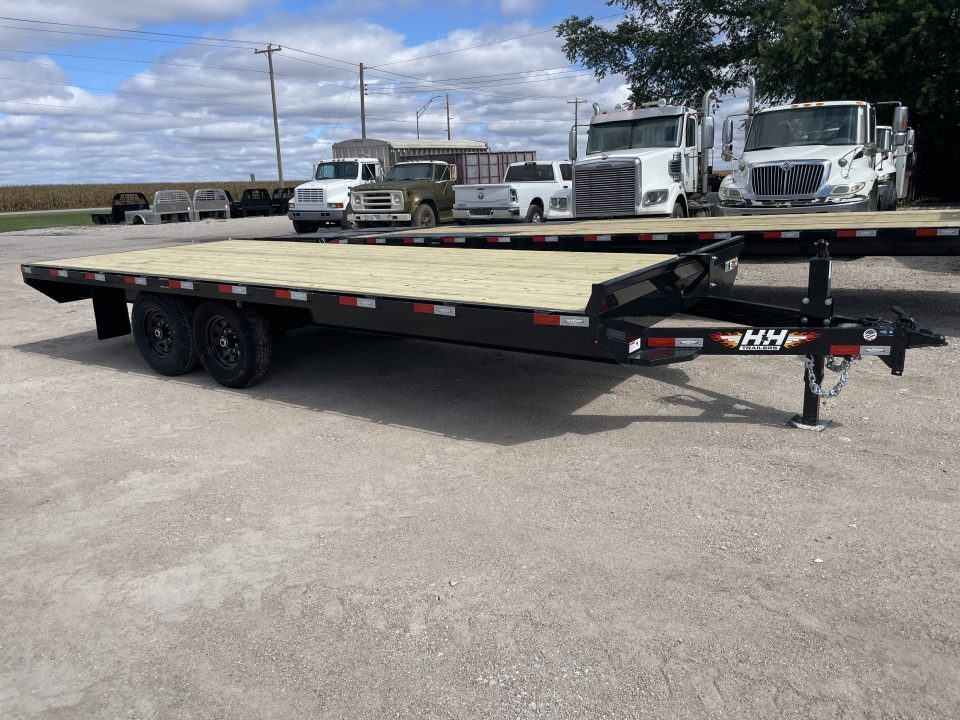 New 2027 H&H Trailers 102x20 Standard Duty Bumper Pull Deckover 14K Equipment Trailer