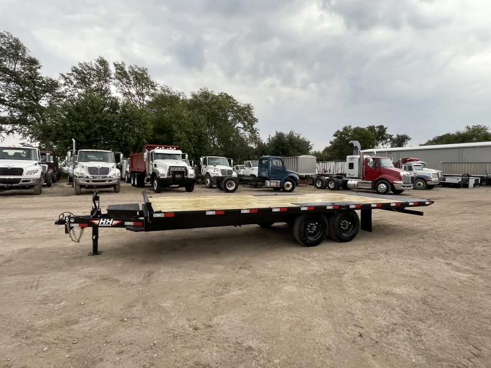 New 2027 H&H Trailers 102x22 Power Tilt Deckover 17.6K Equipment Trailer