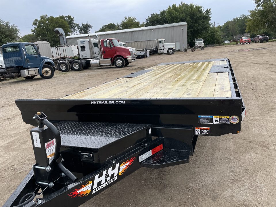 New 2027 H&H Trailers 102x22 Power Tilt Deckover 17.6K Equipment Trailer
