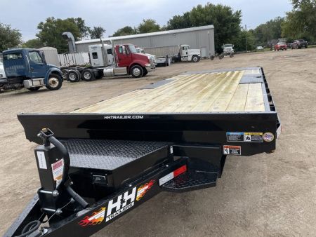 New 2027 H&H Trailers 102x22 Power Tilt Deckover 17.6K Equipment Trailer