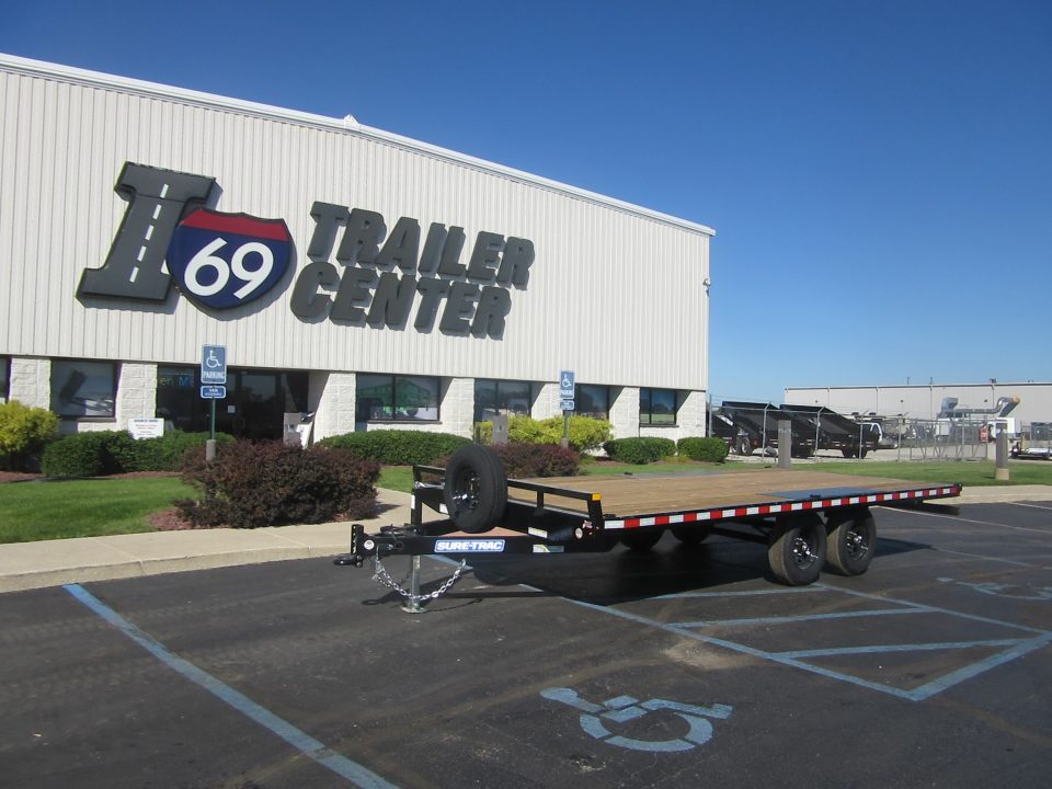New 2027 Sure-Trac 8.5 x 18 ST-TDOF10218-100 Deckover Trailer 7K (De-Rated) / Spare Tire / Zinc Primer