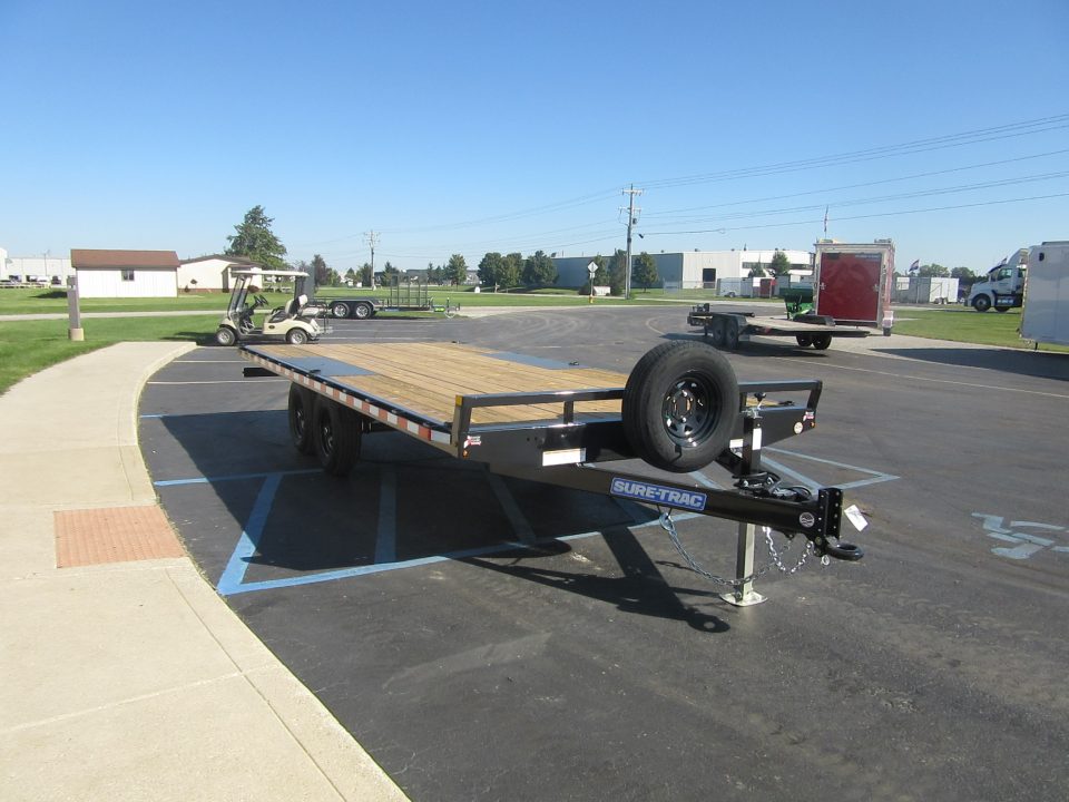 New 2027 Sure-Trac 8.5 x 18 ST-TDOF10218-100 Deckover Trailer 7K (De-Rated) / Spare Tire / Zinc Primer