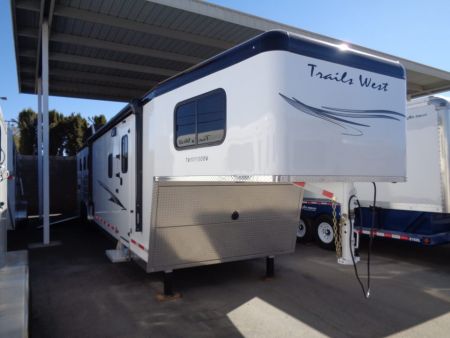 New 2027 Trails West * Sierra LQ 3-H 13x17 * Sierra LQ 3-Horse Side Load Rear Tack Horse Trailer w/ Slide Out