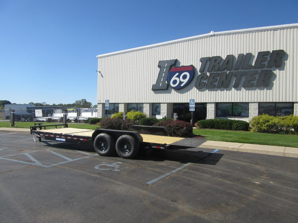 New 2027 Sure-Trac 7 x 22 (16+6) ST-TBE82166-140 Tilt Trailer 14K / 6-Foot Stationary / Extra D-Rings