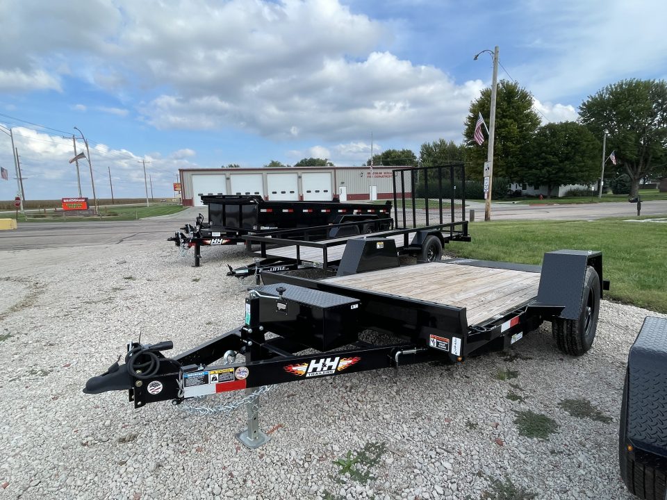 New 2027 H&H Trailers 78x12 Single Axle Gravity Tilt 7.8K Equipment Trailer