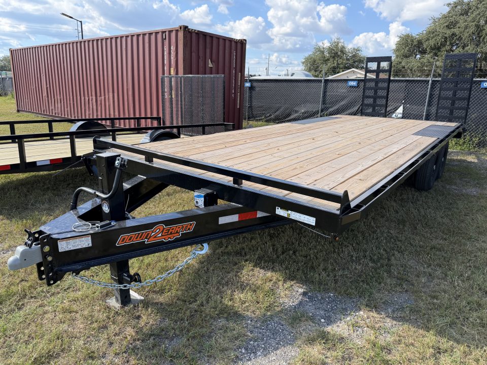 New 2027 Down 2 Earth 102”X 24’ DECK OVER Equipment Trailer EXTRA WIDE RAMPS