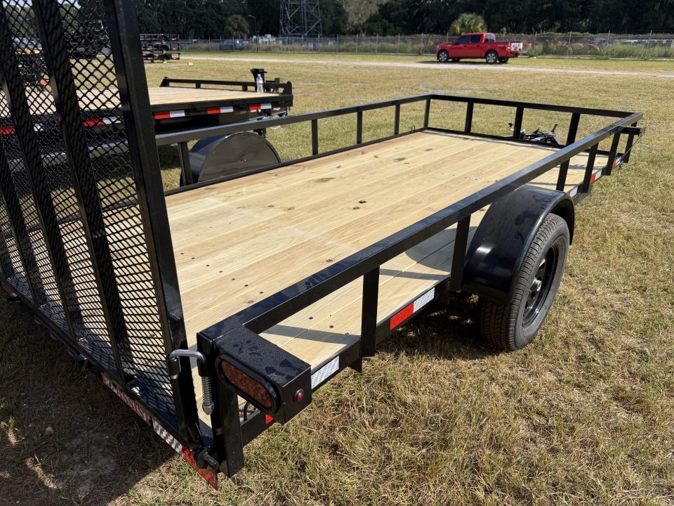 New 2027 Down 2 Earth Utility Trailer; 76’X 14’; FOLD UP JACKS; SPRING ASSIST GATE