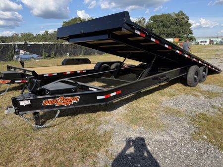 New 2027 Down 2 Earth Trailers POWER DECK OVER TILT 102”X24’