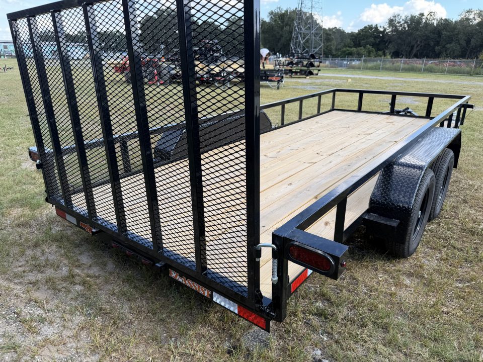 New 2027 DOWN 2 EARTH UTILITY TRAILER; 76X16’; FOLD UP JACK; 2” TUBE RAILS