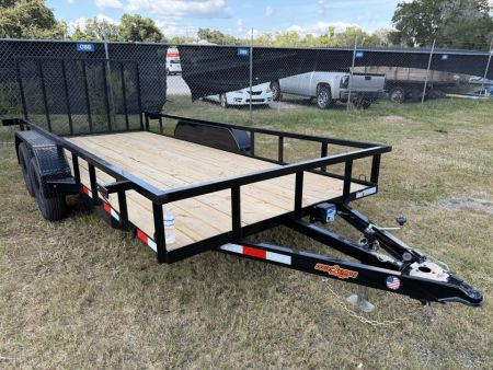 New 2027 DOWN 2 EARTH UTILITY TRAILER; 76X16’; FOLD UP JACK; 2” TUBE RAILS